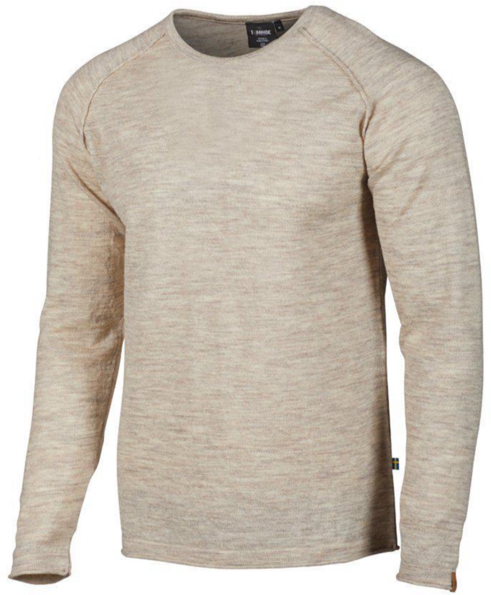 Ivanhoe trui NLS Beech Crewneck Birch 100% zuivere ongeverfde wol Wit