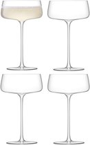 LSA - Verre à Champagne Metropolitan 300 ml Set de 4 Pièces - Transparent