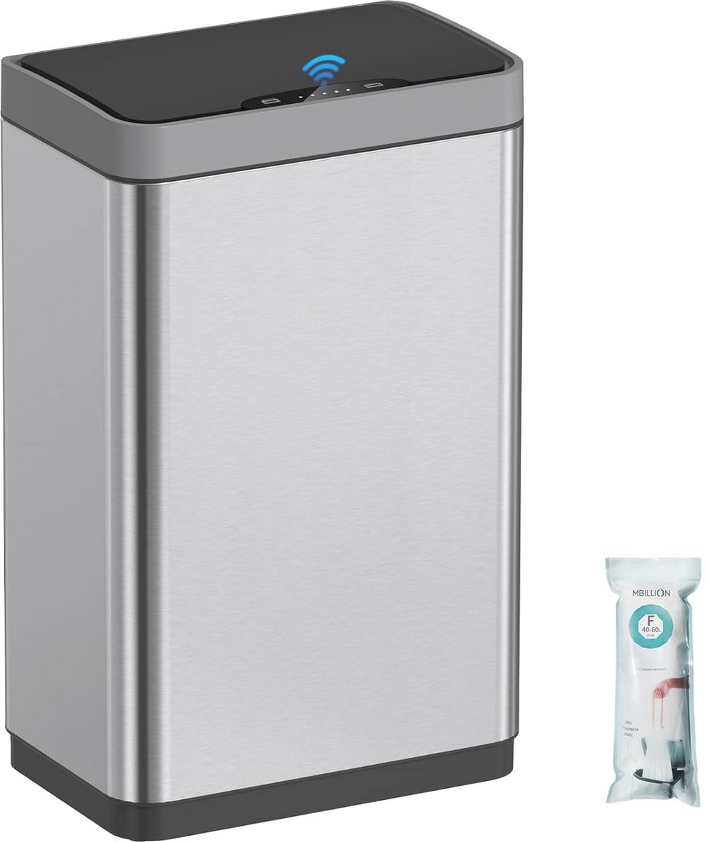 Automatische Touchless Vuilnisbak - 15 Gallon Vuilnisbak met Bewegingssensor