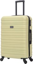 BlockTravel - reiskoffer - M - met wielen - afneembaar - 74 liter - inbouw TSA slot - lichtgewicht - licht geel