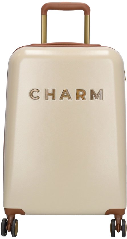 Charm London Capetown Koffer 20 Inch - Handbagage - Hardcase - S - Reizen - Travel - Dames - Beige