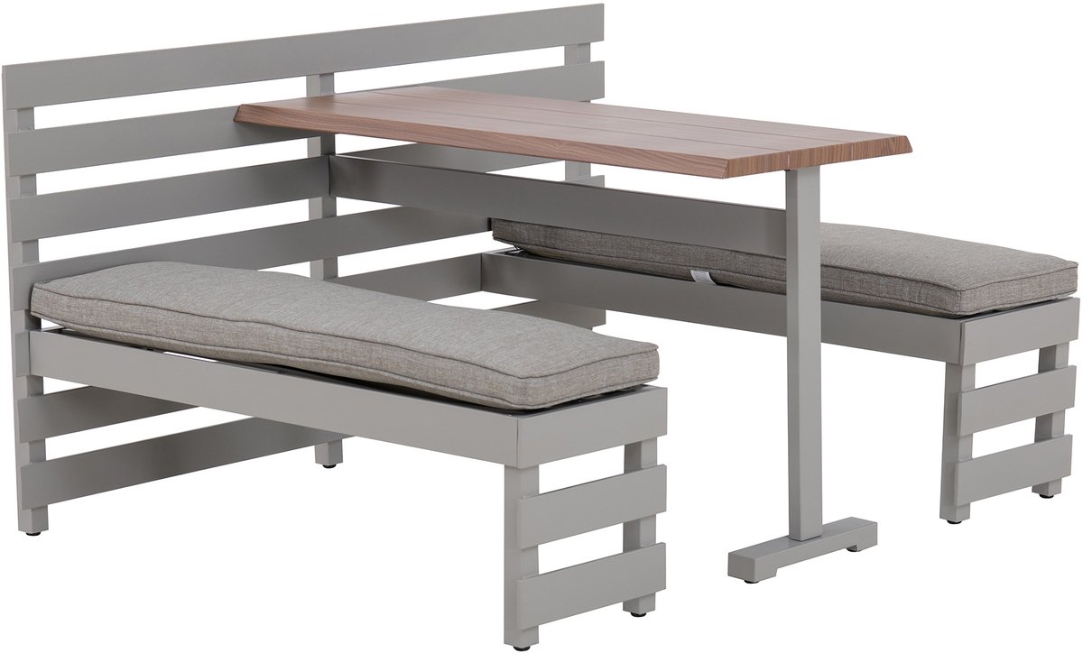 Balkon dining set 126 x 157cm in grijs