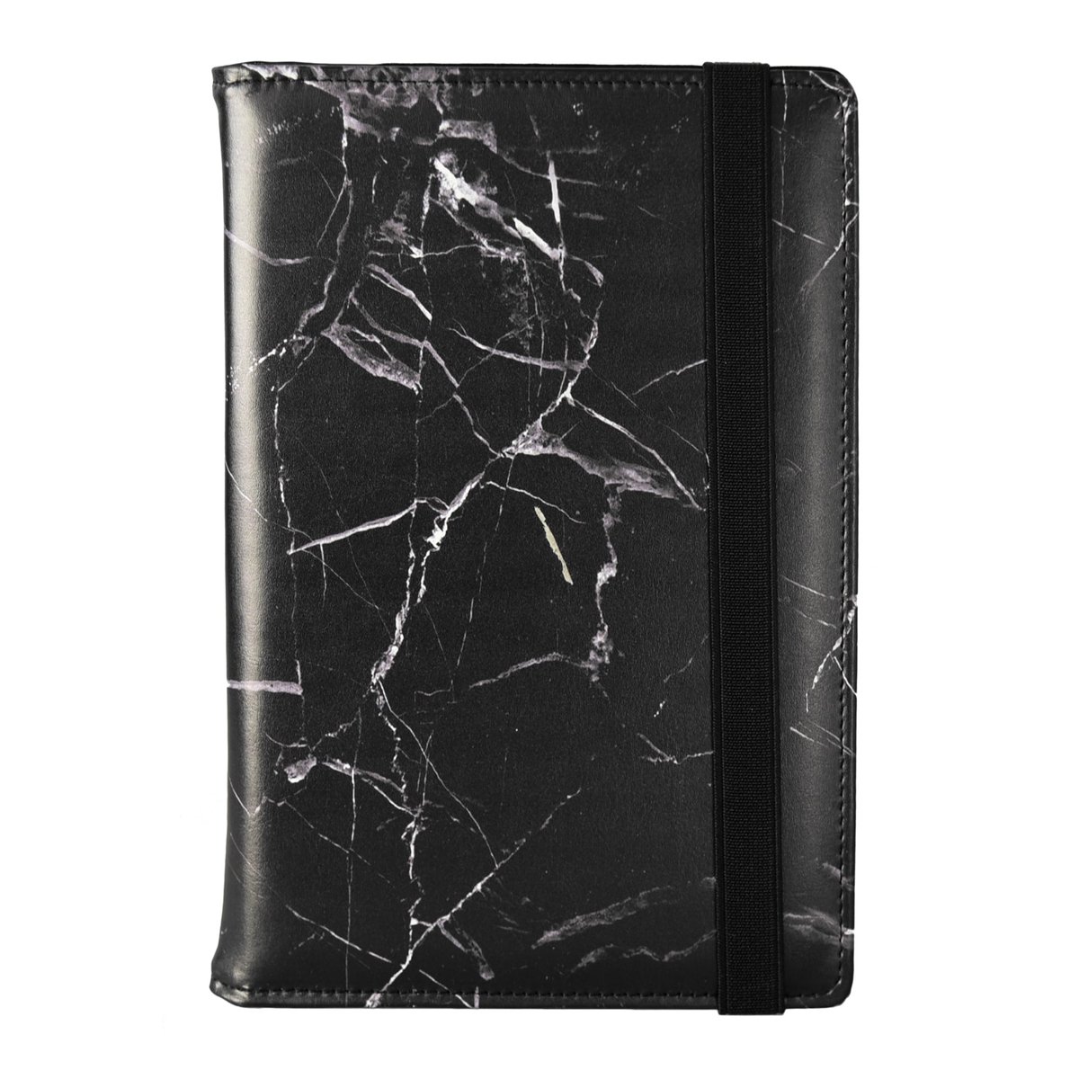 Zwarte marmeren A5 weekkalender met uitneembaar inlegvel Print Marble