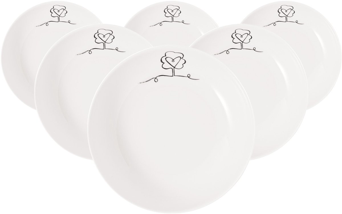 Schalen Statement Lines ø 18,7 cm Set van 6