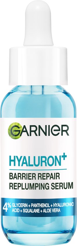 Garnier Hyaluron+ Barrier Repair Replumping Serum - Herstelt en versterkt de huidbarrière - Met hyaluronzuur, aloë vera, panthenol, squalaan en glycerine - 30 ml
