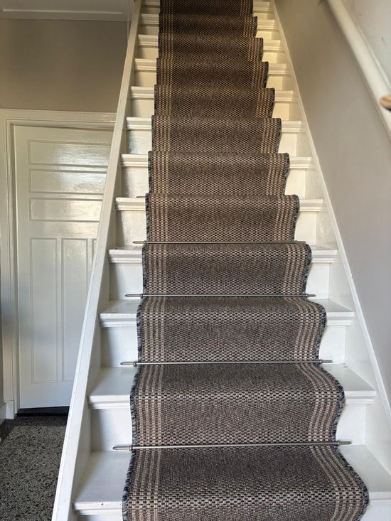 Traploper, Keukenloper - Sisallook - vlak geweven design - anti-slip rug- 67cm breed, per meter af te nemen. In te korten met schaar.