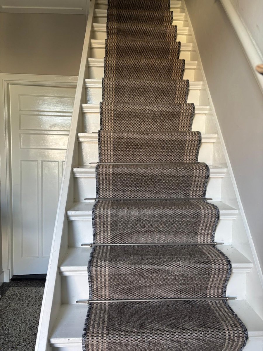 Traploper, Keukenloper - Sisallook - vlak geweven design - anti-slip rug- 67cm breed, per meter af te nemen. In te korten met schaar.