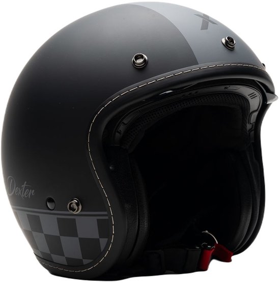 MOTOBLOUZ ELEMENT CUP Scooterhelm - Motorhelm - Jet Helm voor Vespa, Scooter, Motor Brommer & Snorfiets - Zwarte mat - L