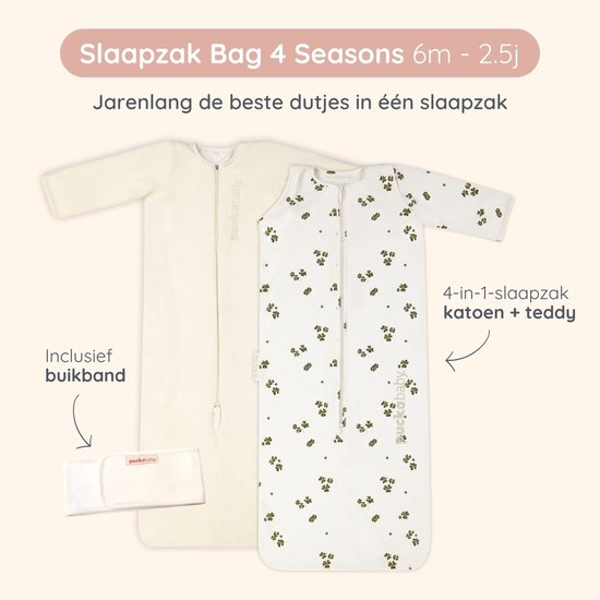Puckababy 4 seizoenen Slaapzak Baby (6m-2,5y) - 4 Seasons - Lucky Clover
