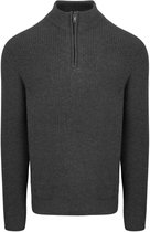Steppin' Out Half Zip Trui Lamswol Antraciet - Maat 3XL - Heren - Quarter zip