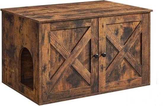 Hoppa! kattenbak, kattenhuis, met deuren