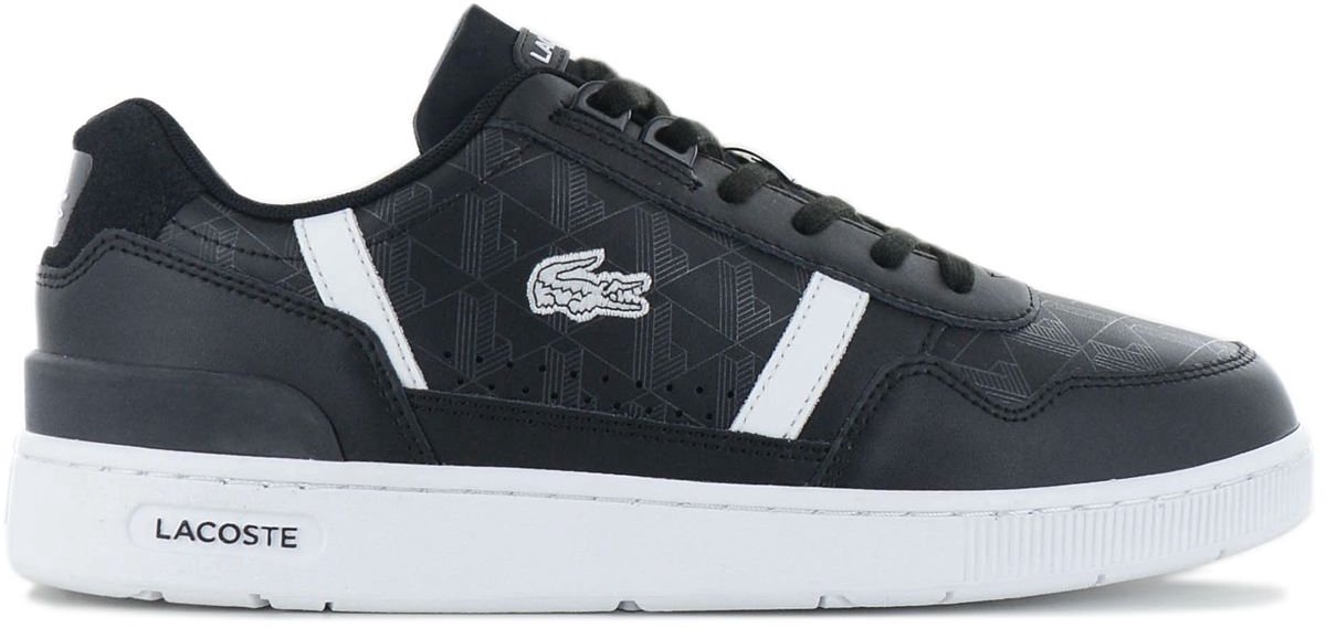 LACOSTE T-Clip Leather Heren Sneakers Schoenen Leer 747SMA0068312 Zwart