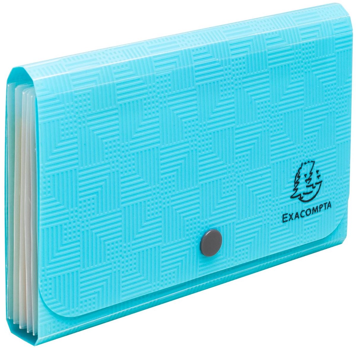 Exacompta 6x Pocket sorteermap met 6 vakken in gerecycled PP Pop'N Co - Cyaan - 55499E