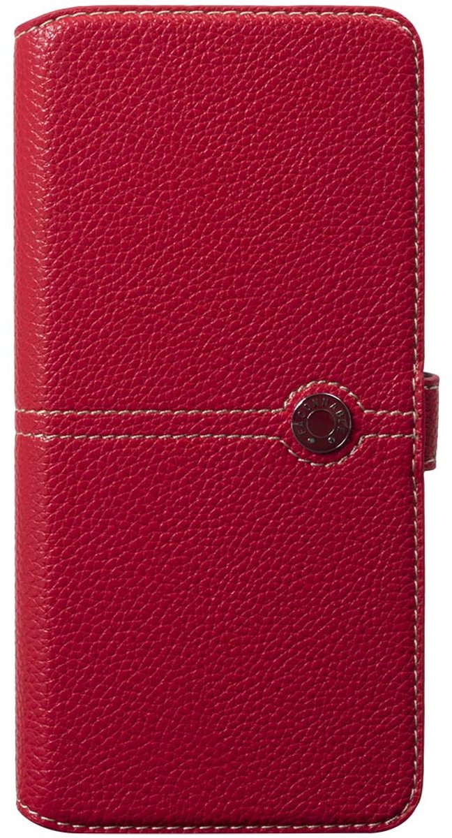 Façonnable, Hoesje Geschikt voor Samsung Galaxy A70 Folio Sellier met gelakte knop, Rood