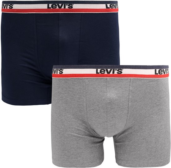 Lot de 2 shorts longs et boxers Levi's Blauw/ Grijs Katoen S