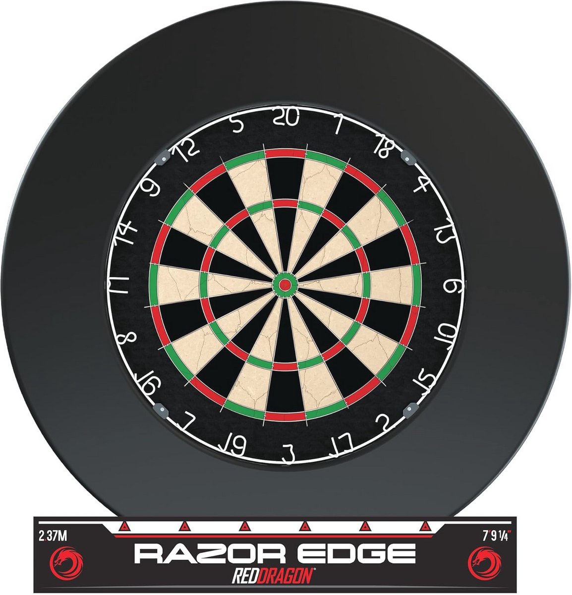 Ultieme Dartbord Set met Stalen Punt en Beschermring | Inclusief Oche-lijn voor Nauwkeurigheid