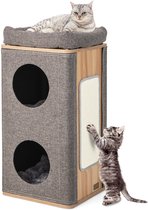 COSTWAY Grote Krabpaal Kattenboom XXL, 205 cm Hoog, Stabiele
