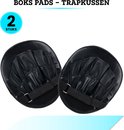 Zwarte bokspads, 2 stuks, met verstelbare band