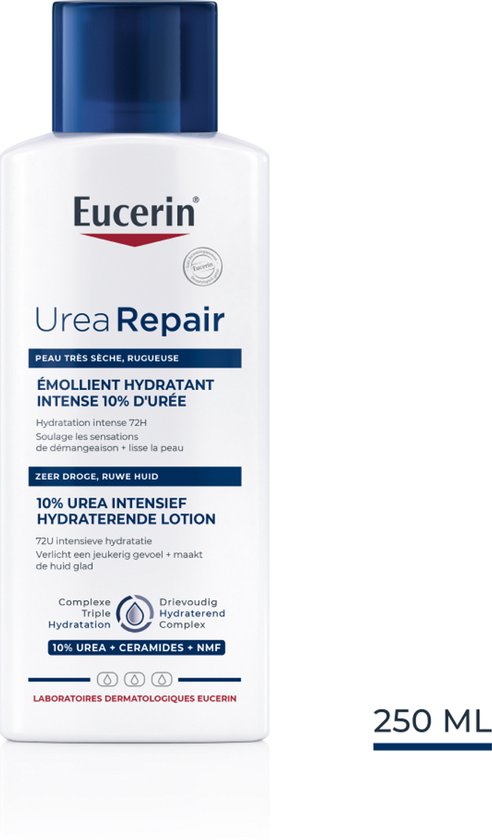 Eucerin UreaRepair Bodylotion 10% Urea - Lotion voor Zeer Droge en Ruwe Huid - 72H Hydratatie - Zonder Parfum - 250ml