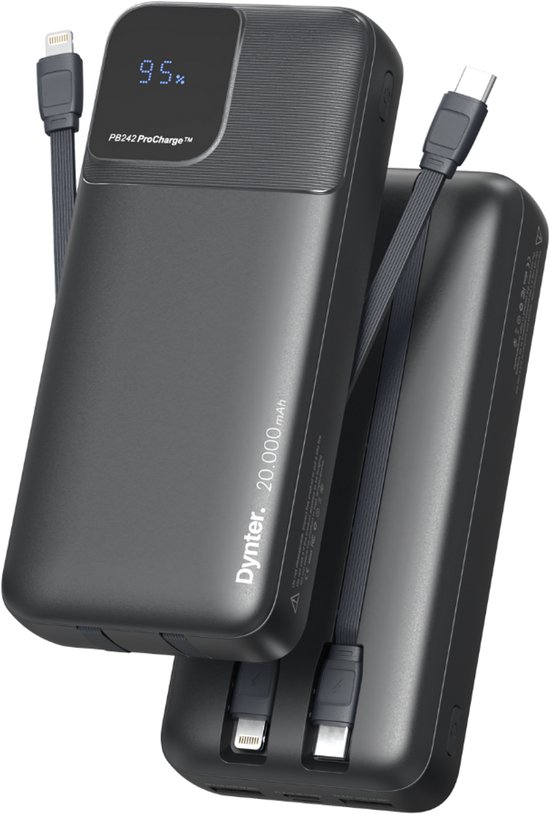 ANSMANN Powerbank 24000 MAh 22,5W PB322PD – Batteria Esterna Con 3 Porte (2 USB-A, 1 USB-C) E Display LED