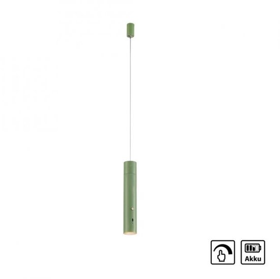 Oplaadbare Hanglamp Attach Groen incl. Dimmer USB-C Magneet Ø 4cm