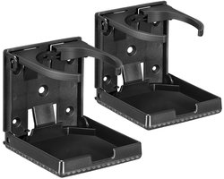 foto van YONO Inbouw Bekerhouder - Universeel geschikt voor Boot, Vrachtwagen, Auto - Inklapbaar en Verstelbaar - 2 Stuks