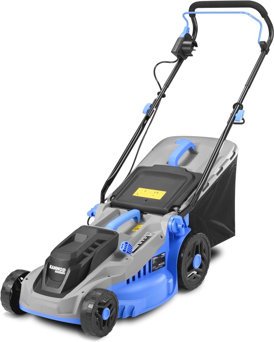 Elektrische grasmaaier 38 cm - 1600 W met 5-traps maaihoogte en 42L opvangmand voor gazons tot 1000 m²