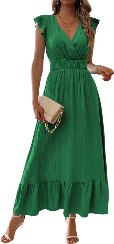 Robe d'été Bovista pour femme - Robes d'été - Adulte - Style Ibiza - Vert - Taille XL