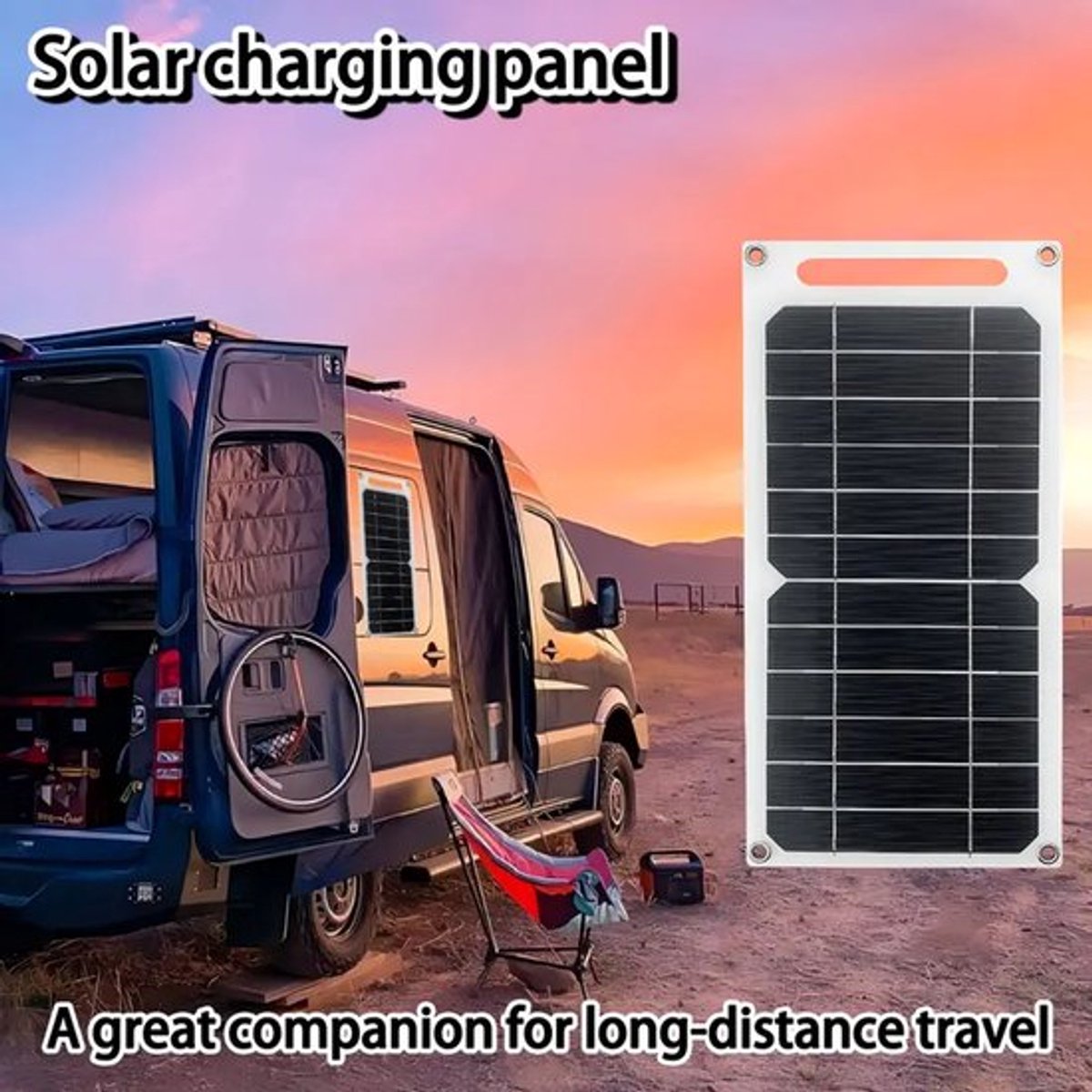 Panneau Solaire Flexible 10 W 5 V - 300x145 Mm, Portable, USB, Pour Charge Téléphone, Camping - 12