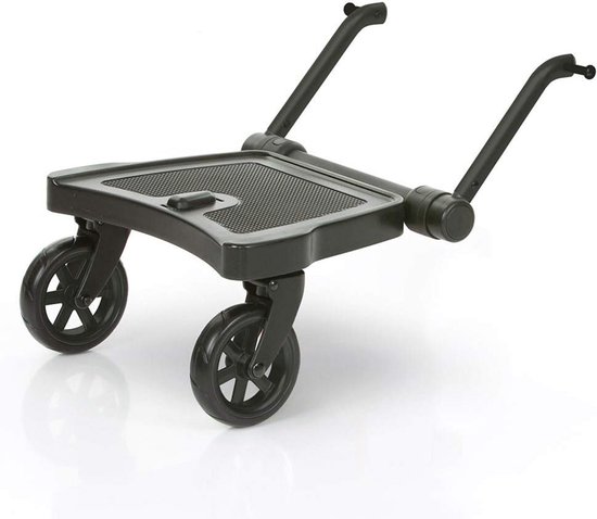 Kinderwagenplank met zitje, opstapje voor kinderwagen, draagvermogen 25 kg, afneembare zitting, verstelbare treeplank, verstelbare verbindingsstangen, geschikt voor de meeste kinderwagens