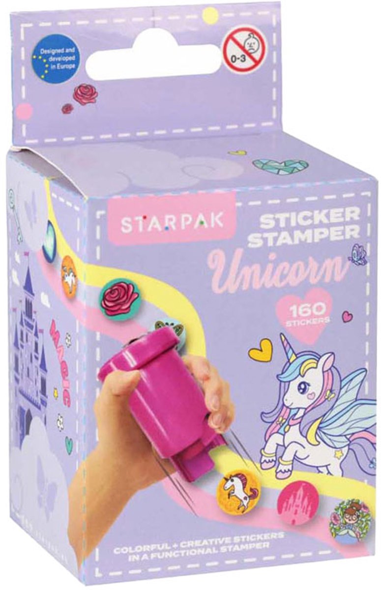 Lobbes sticker stempel eenhoorn - 160 stickers - creatief speelgoed.