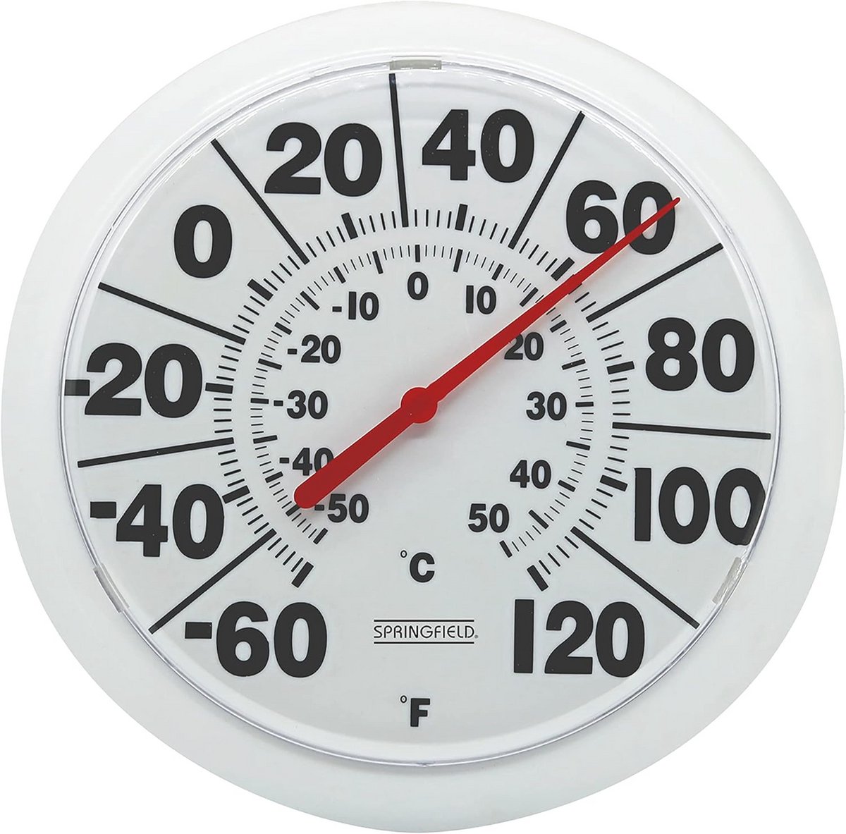 Analoge Binnen- en Buitenthermometer 21,6 cm - Nauwkeurige Temperatuurweergave