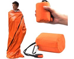 Noodbivakzakken - Herbruikbare - Noodslaapzakken - Noodoverlevingsslaapzak - Koudebeschermingstent - Ultralight Heat Resistant - Noodpakket - Geschikt voor buitenactiviteiten zoals-kamperen en wandelen - Oranje kleur