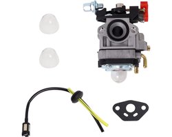 Geschikt voor Carburateur compatibel met Walbro Type WYJ 26cc-33cc bosmaaiers en grasmaaiers met primerpomp-afstandsstuk. Vervanging van de brandstofleiding door Poweka.