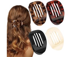 4 stuks platte haarklem - haaraccessoires - Haarspeld - Haarklemmen Dames - Haarklauw - haarspeld - Haarclip