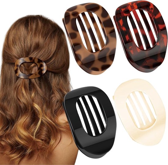 Lot de 4 pinces à cheveux plates - accessoires pour cheveux - épingle à cheveux - Barettes et pinces à cheveux pour femmes - Pinces à cheveux Premium - pince à cheveux - épingle à cheveux - pince à cheveux - épingle à cheveux
