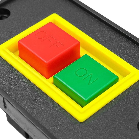 KJD12 250V 16A Impermeable Emergencia Electromagnético Interruptores Mediante Pulsación de Botón KEDU 4 Pines IndustrialSwitch para Taladro de Banco Amoladora Sierra