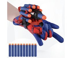 WoonWonder 2x Spidey web shooter - pijltjes schieten op je doelwit - actie held schiet spel - 2x Spider launcher - Web shooter spider handschoen