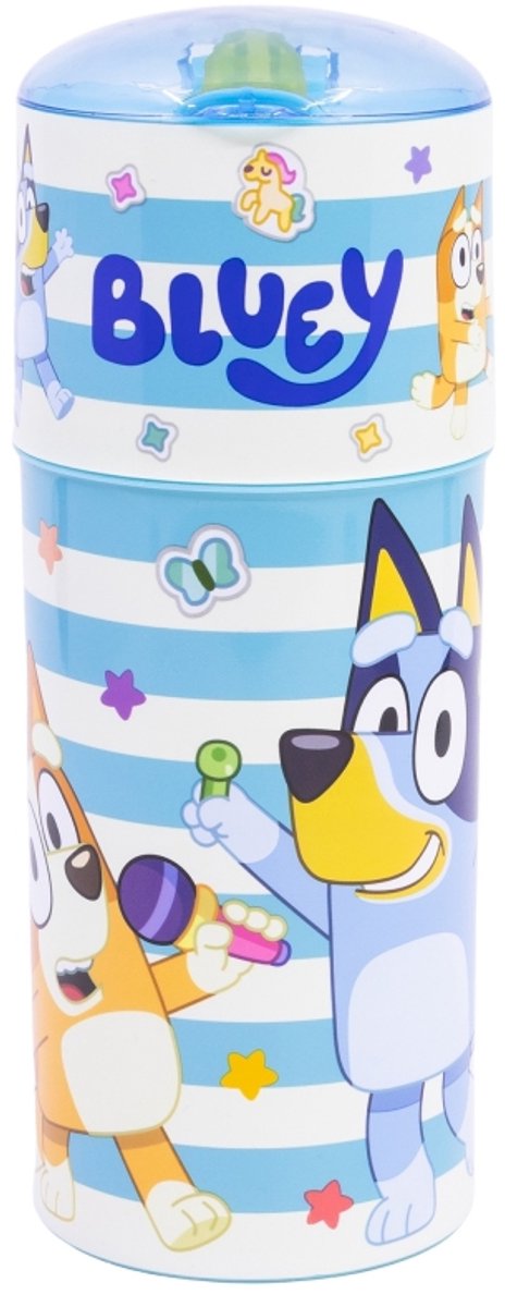 Bluey Drinkbeker "Let’s Dance" – 350 ml – Flip-Top Tuit met Deksel – BPA-vrije Herbruikbare Fles – Kindvriendelijk Design