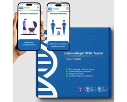 Mijn Voeding en Medicijnen DNA Test 2-in-1 Complete Set: Zelftest voor Geneesmiddelen en Gezondheid: depressie, bloeddruk, cholesterol, statines, pijnstillers. Voor beste dieet, vitamines, fitness & gevoeligheden. Gluten, Caffeine, Pinda, Zuivel.