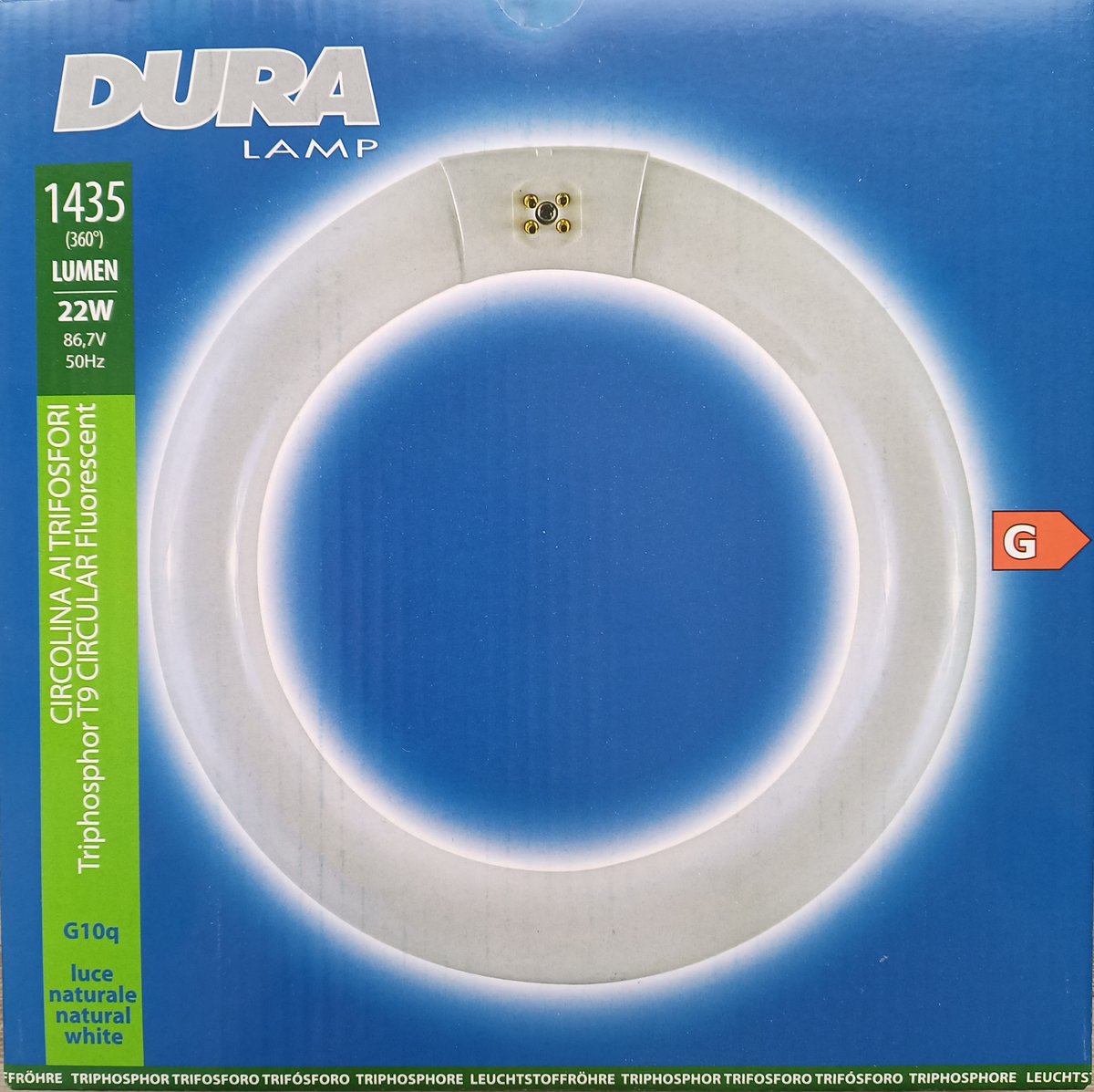 Duralamp Ronde Cirkel TL 22W 4100K Koel Wit 840 G10q - TL-E – Circline – Circular - LET OP! CONTROLEER AFMETING EN FITTING Ø 208mm