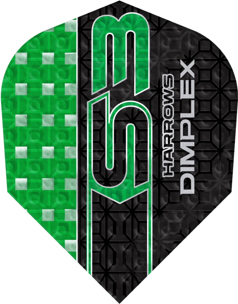 Harrows Dimplex S3 Green NO6 - Dart Flights