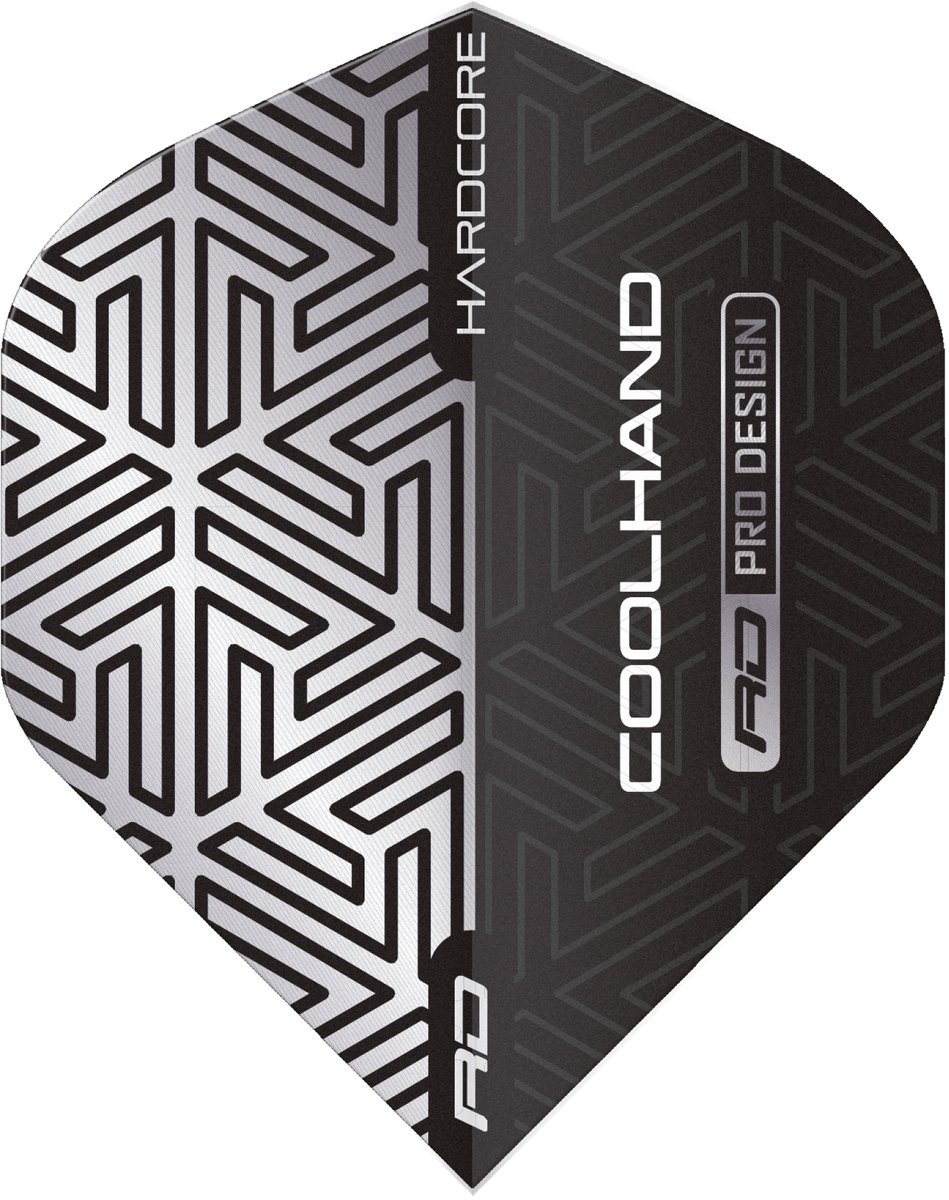 Red Dragon Luke Humphries Hardcore Cool Hand Grey & White - Dart Flights
