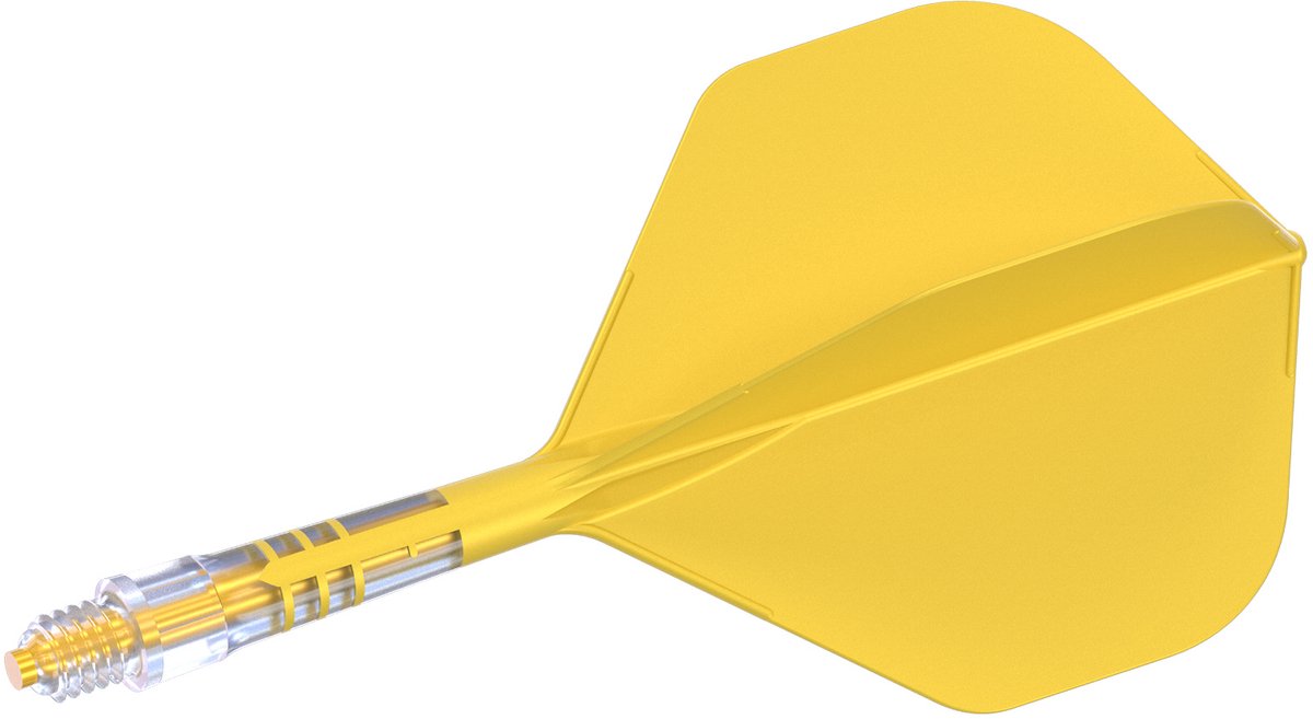 Cuesoul ROST T19 Integrated Dart Flights Big Standard Wing Carbon Yellow - Dart Flights