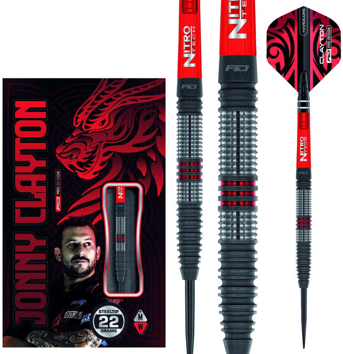 Red Dragon Jonny Clayton Hiraeth 90% - Dartpijlen 22 Gram