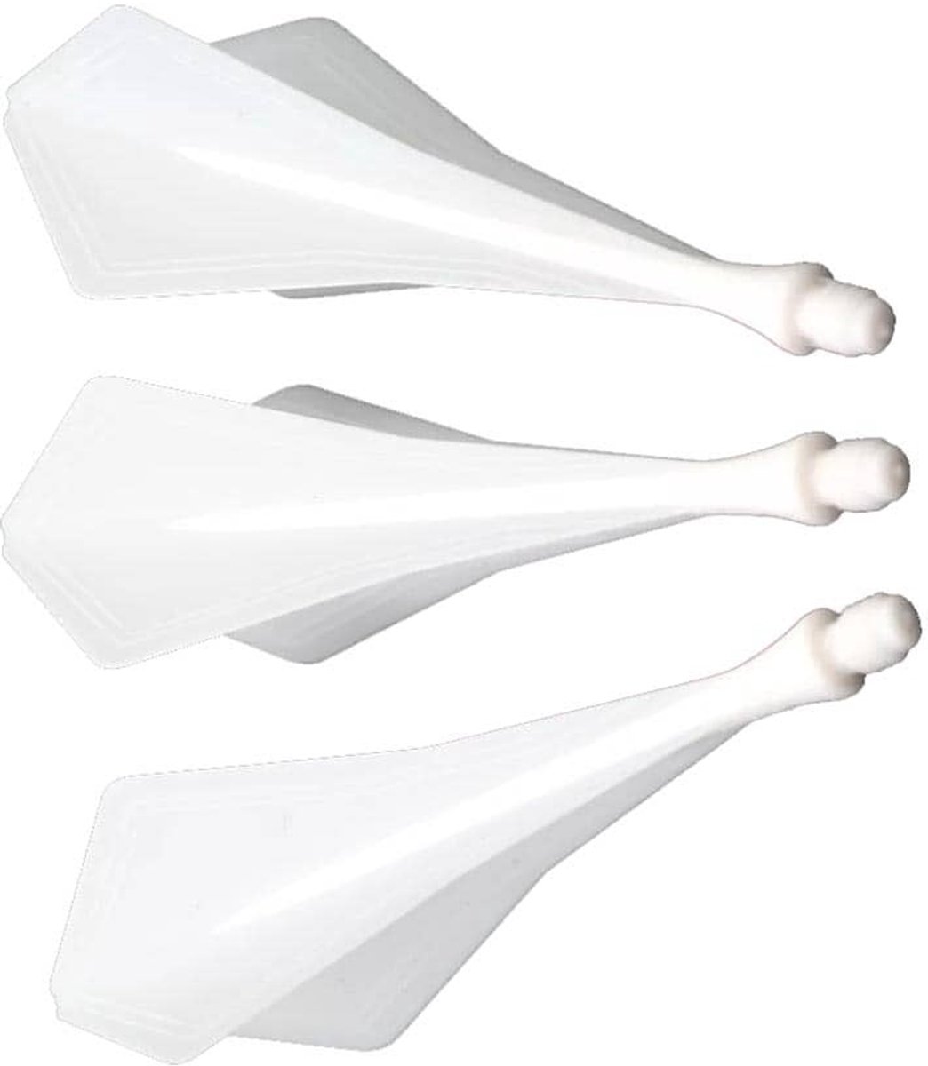 Cuesoul - TRAJ AK8 Integrated Dart Flights - Diamond Shape - White