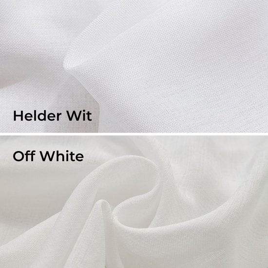 Maroyathome - OLIVIA - Rideau voilage avec ruban plissé - prêt à poser avec crochets - Wit brillant - Aspect lin - 300 x 260 cm - 300 cm de large et 260 cm de haut/long - avec câble de suspension