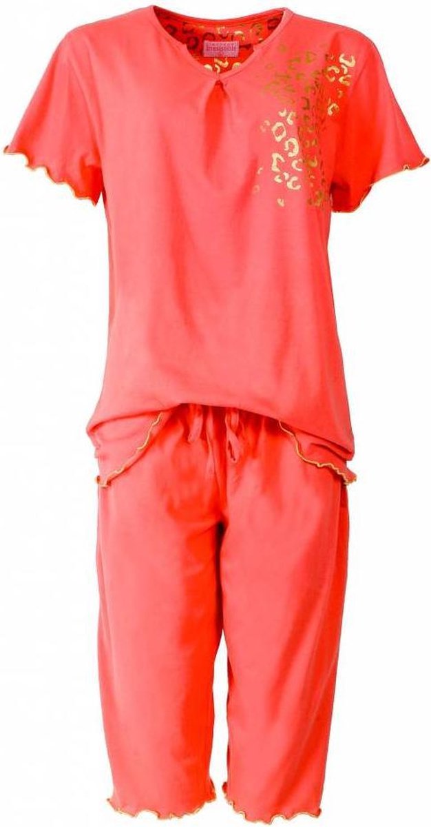 Irresistible Dames Pyjama - 3/4 broek - V Hals - Oranje