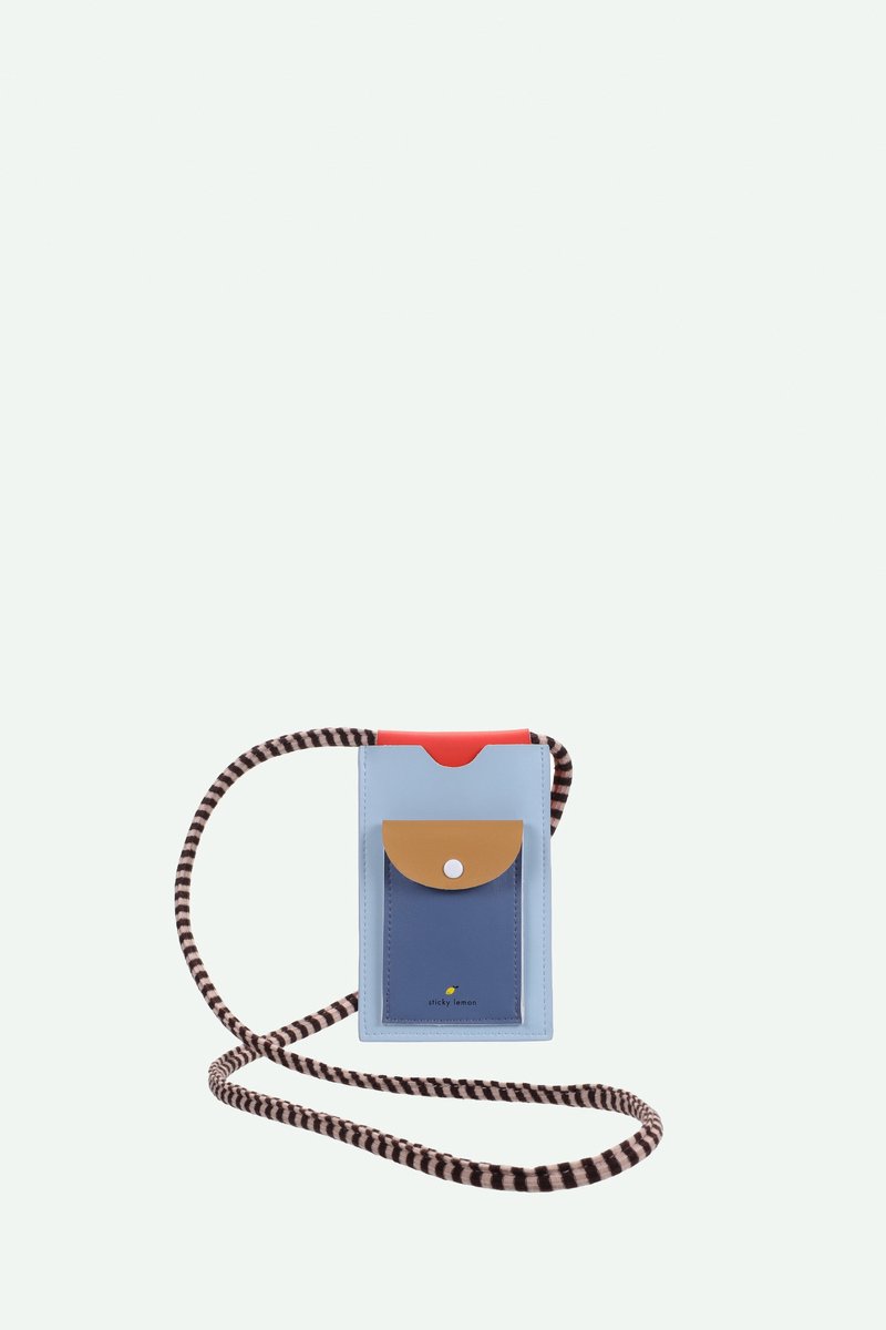 Sticky Lemon - telefoon pouch - kleurblokken - zissou blauw