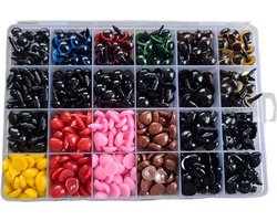 Knaak Veiligheidsoogjes & Neusjes - 1040 Stuks - Met Sluitringen - Multicolor - Knuffeloogjes - Set
